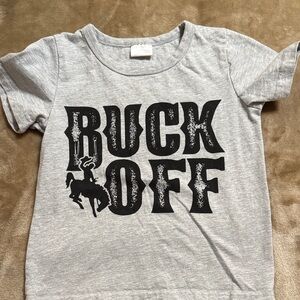 Gray Kids Shirt with Black Print
